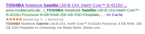PIM steuert Ergebnisanzeige in Suchmaschine PIM steuert Ergebnisanzeige in Suchmaschine