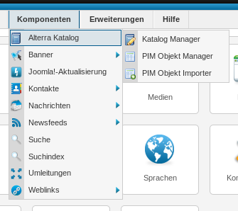 AlterraCatalog - Admin Menü